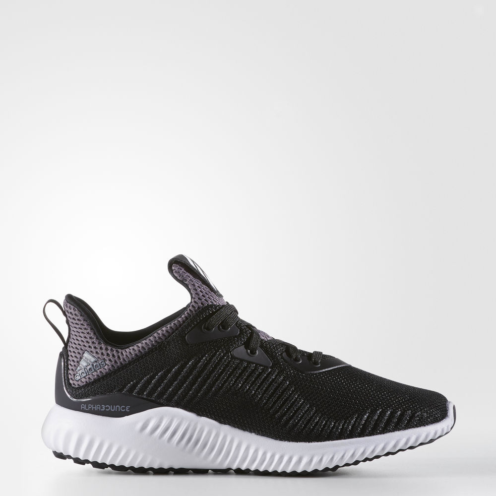 Adidas Alphabounce - παπουτσια για τρεξιμο για αγορια - Μαυρα/Ασπρα/Μαυρα,Μέγεθος: EU 27 – 39 1/3 (3